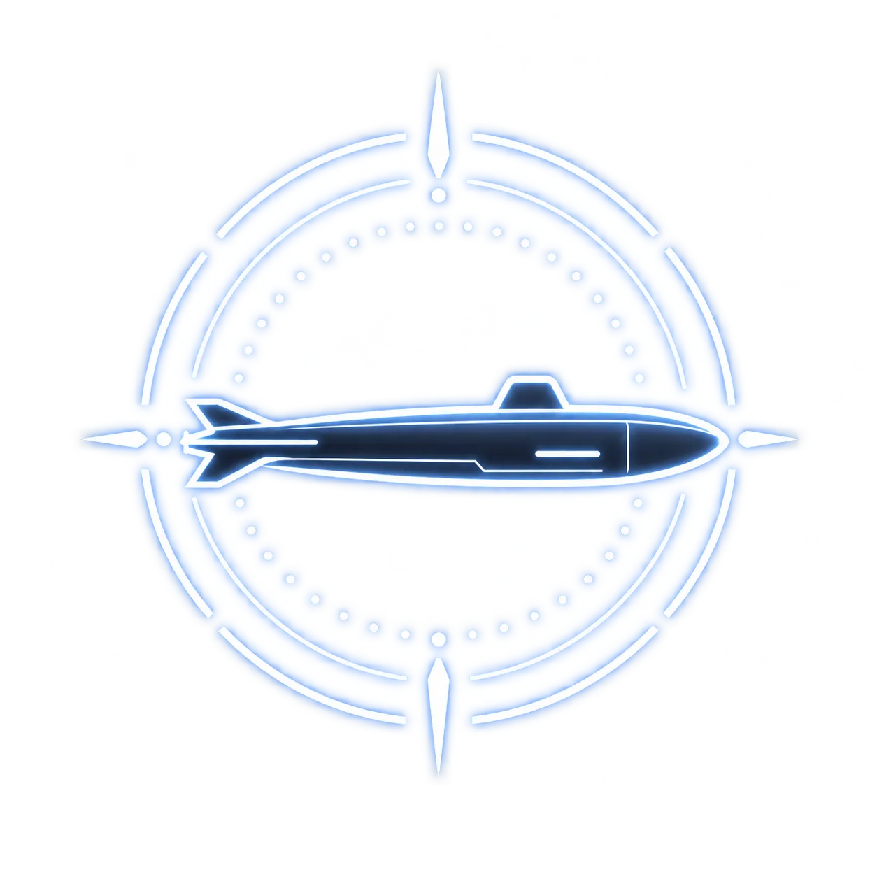 Transparent white neon KATLAS icon